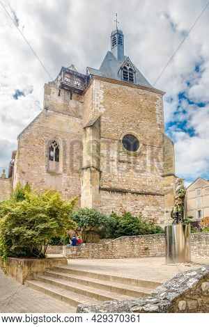 View At The Church Of Saint Jacques In The Streets Of Bergerac In France