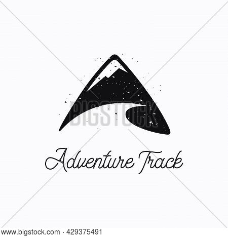 Illustration Mountain And Track Or Adventure Outdoor Logo Inspiration