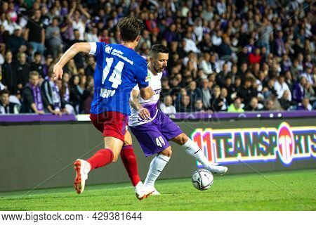 Budapest, Hungary - August 05, 2021: Uefa Europa Conference League, Ujpest Fc - Fc Basel, Branko Pau