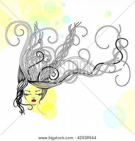 Faccia Womans disegnati a mano