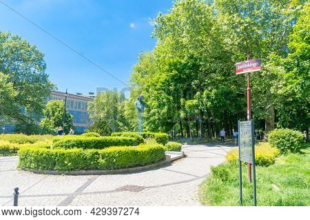 Wroclaw, Poland - June 3, 2021: Boulevard Of Tadek Jasinski. Tadeusz Jasinski Was One Of The Young D