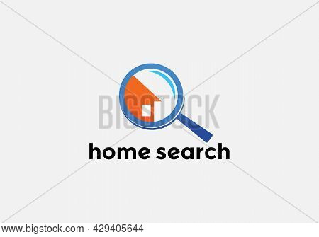 Home Search Abstract House Zoom Real Estate Logo Design