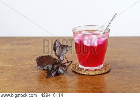 homemade japanese red shiso juice