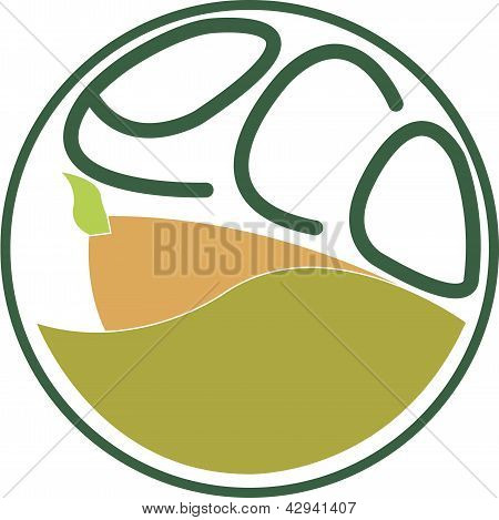 Eco logo - vihreä lehdet