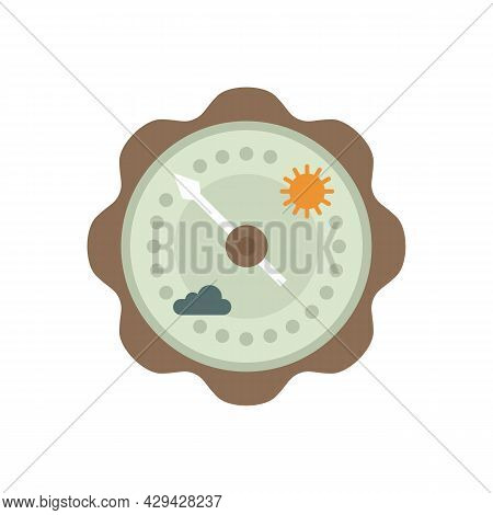 Home Barometer Icon. Flat Illustration Of Home Barometer Vector Icon Isolated On White Background