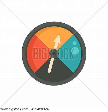 Analog Barometer Icon. Flat Illustration Of Analog Barometer Vector Icon Isolated On White Backgroun