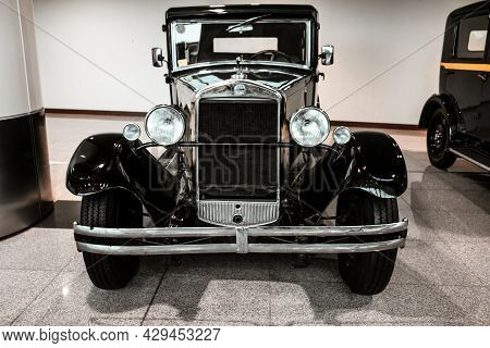 4 June 2019, Moscow, Russia: Front View Of French Car Chenard & Walcker Y6 1931. Classical Retro Car