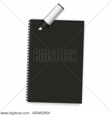 Notepads For Booklet Design. Notebook Paper. School Notebook. Vector Illustration. Stock Image.