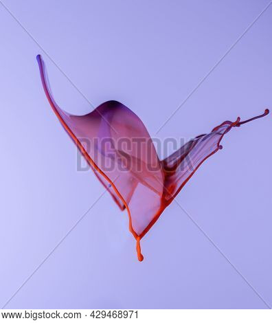 A Purple Blue And Red Splash On A Blue Background To Layer, Composite And Blend With Your Own Produc