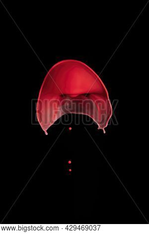 A Red Splash On A Black Background To Layer, Composite And Blend With Your Own Product Images To Add