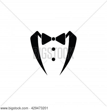 Tuxedo Gentleman Flat Vector Icon Design Template. Tuxedo Logo. Tuxedo Vector