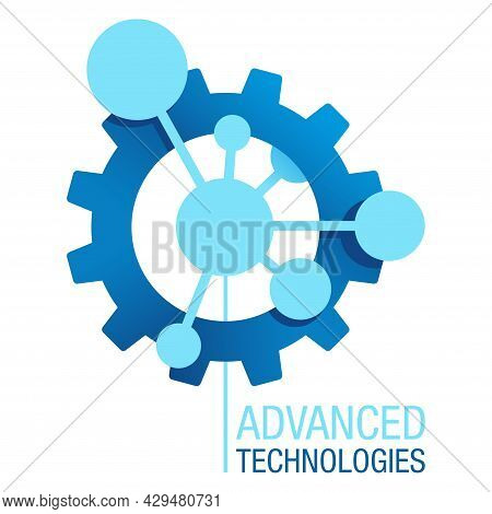 Advanced Technologies Logo Template. Engineering Industry Production Manufacturing In Creative Futur