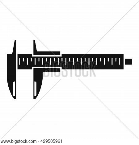 Caliper Icon Simple Vector. Vernier Calliper. Rule Micrometer