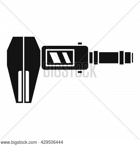 Screen Caliper Icon Simple Vector. Micrometer Tool. Calliper Instrument