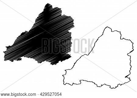Avon County (united Kingdom,  Non-metropolitan And Ceremonial County Of England) Map Vector Illustra