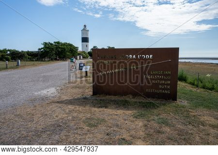June 27, 2021 - Ottenby, Sweden: The Lighthouse Tall Jan A Beautiful Summer Day. These Days Have Bro