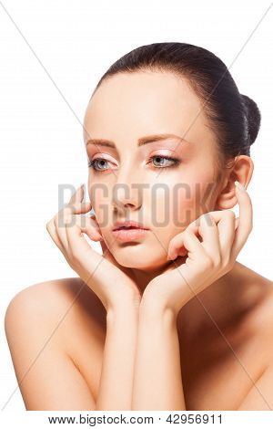 Portret van mooie mysterieuze meisje