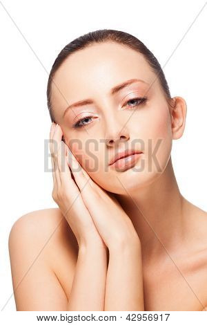 Sensuele meisje met bruin haar
