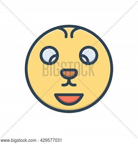 Color Illustration Icon For Offbeat Odd Strange Weird Unusual