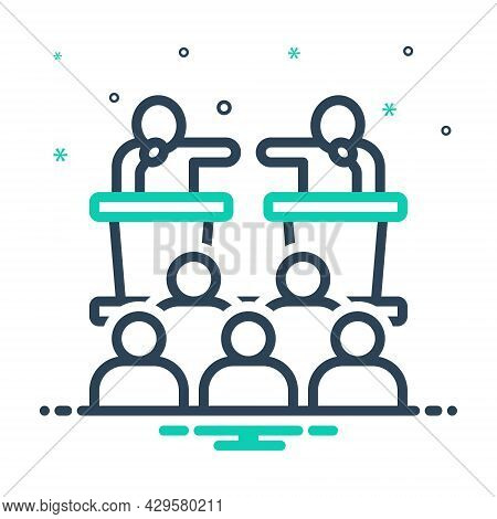 Mix Icon For Debate Parley Discussion Summit Confabulation Colloquy Deliberation Controversy