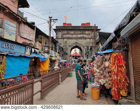 Kolhapur, Maharashtra, India- October 10th 2020;stock Photo Of Famous Mahalaxmi Temple Entrance Gate