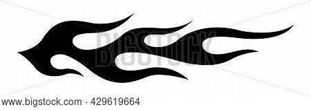 Tribal Hot Rod Flame Silhouette Motorcycle And Car Decal Graphic And Airbrush Stencil. Ideal For Car