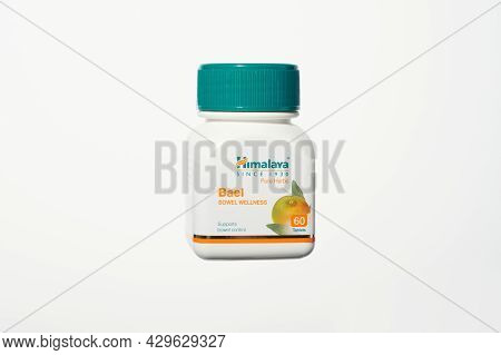 Kaliningrad, Russia - 03.07.2020 - Himalaya Bael Ayurveda Dietary Supplement For Bowel Movement By I