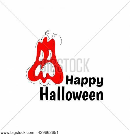Happy Halloween Vector Lettering. Holiday Lettering For Banner. Happy Halloween Poster, Greeting Car