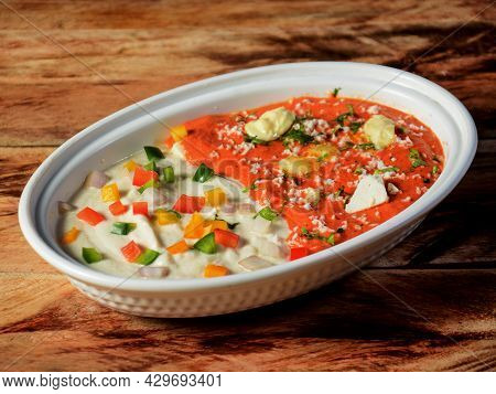 Paneer Begam Bahar, Is A Famous Indian Dish, Served Over A Rustic Wooden Background, Selective Focus