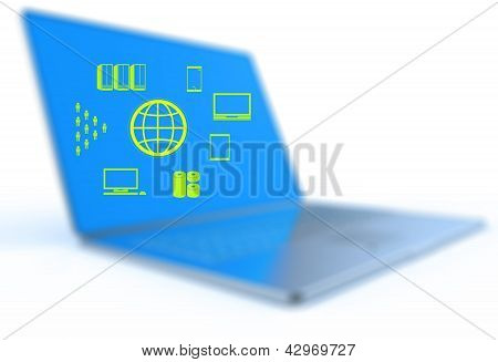 A Cloud Computing Diagram On The New Computer Interface