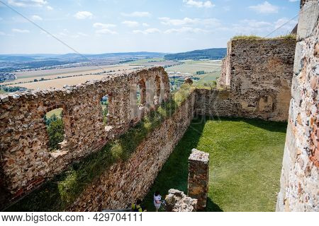 Town Zebrak In Central Bohemia, Czech Republic, 24 July 2021: Medieval Royal Gothic Castle Tocnik, G