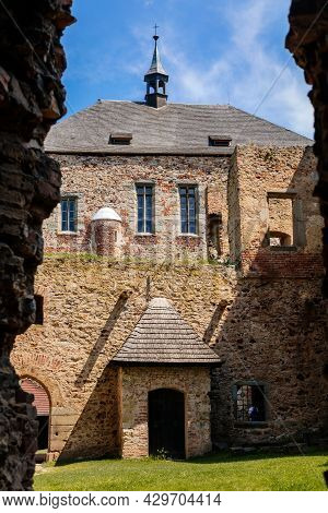 Town Zebrak In Central Bohemia, Czech Republic, 24 July 2021: Medieval Royal Gothic Castle Tocnik, G