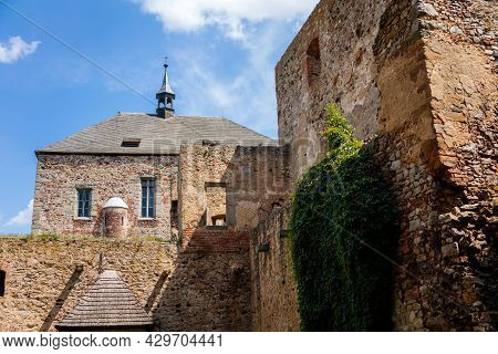 Town Zebrak In Central Bohemia, Czech Republic, 24 July 2021: Medieval Royal Gothic Castle Tocnik, G