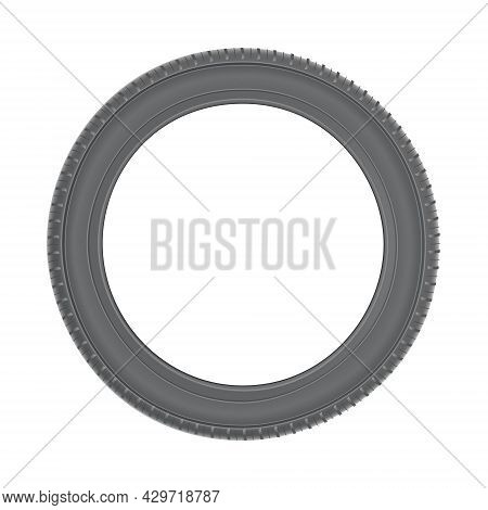 Car Tire. Blank For Texts And Logotypes. Vector Illustration. Isolated White Background.
