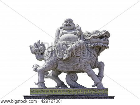 Visit The Landmarks Temple In Batam Island, Indonesia - Nov 29, 2018, The Large Marble Laughing Budd