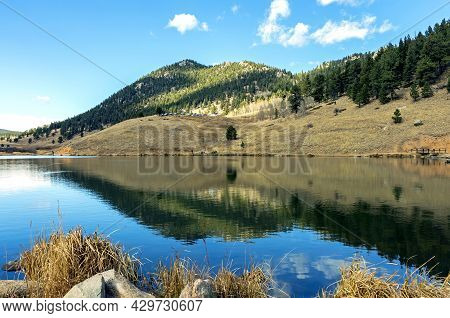 Beautiful Lake In The Mountains Colorado,a Merica.