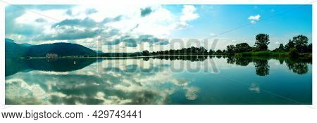 Amazing Lake View Under The Magnificent Sky.lake Scenic Hotel Of Gabala, A Beautiful City Of Azerbai
