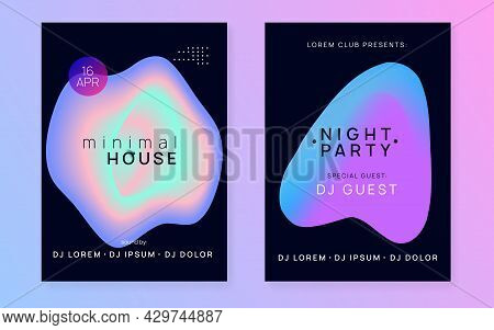 Music Flyer. Dynamic Pattern For Magazine Template. Techno And D