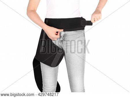 Hip Support Brace. Bandage Protector On The Hip Joint. Medical Compression Underwear. Groin Wrap.for