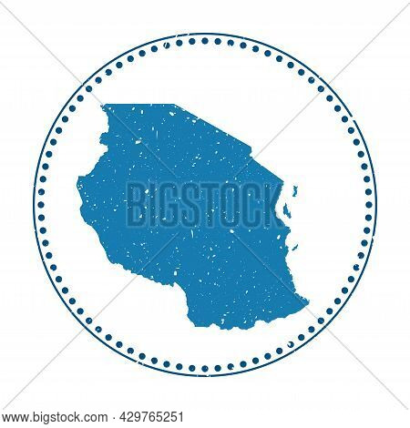 Tanzania Sticker. Travel Rubber Stamp With Map Of Country, Vector Illustration. Can Be Used As Insig