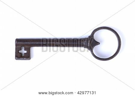 Old Iron Key Isolated