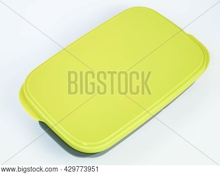 Sabah,malaysia,june 30 2021 : Food Plastic Container By Brand Tupperware Isolated On White Backround