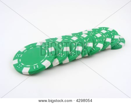 绿色扑克筹码