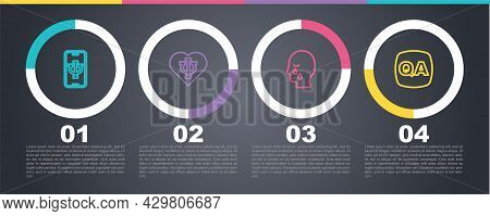 Set Line Psychologist Online, Psychology, Psi, Man Graves Funeral Sorrow And Question And Answer. Bu