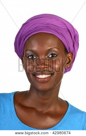 Pretty African Girl With Scarf