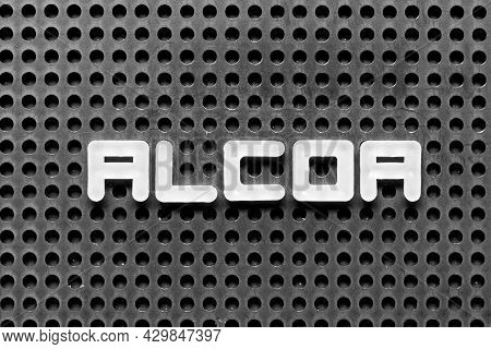 White Alphabet Letter In Word Alcoa (abbreviation Of Attributable, Legible, Contemporaneous, Origina