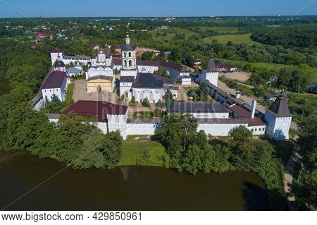 Ancient Svyato-pafnutyev Borovsky Monastery In A Summer Landscape (aerial Photography). Kaluga Regio