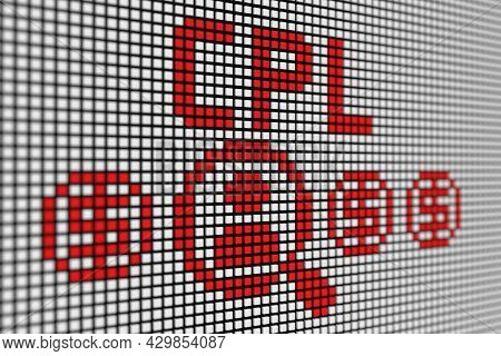 Cpl Text Scoreboard Blurred Background 3d Illustration