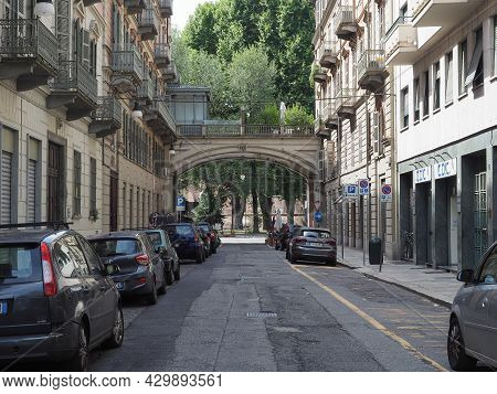 Via Cernaia Street In Turin