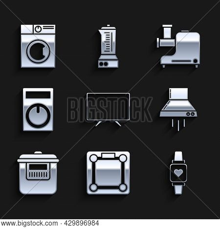 Set Smart Tv, Bathroom Scales, Watch Showing Heart Beat Rate, Kitchen Extractor Fan, Slow Cooker, Re